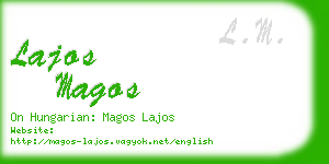 lajos magos business card